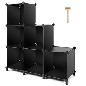 6-Cube Closet Organizer Storage Shelves Cubes Organizer DIY Plastic Closet